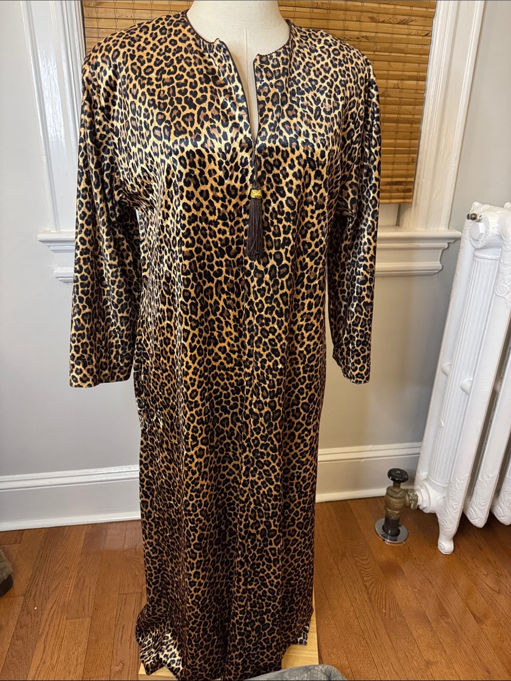 Vintage Ruth Norman for Gumps Leopard Print caftan/Maxi Dress
